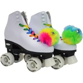 Epic Skates Epic Allure Light-Up Quad Roller Skates, White , ladies 7