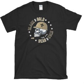 Smack Apparel Black & Gold 'Til I'm Dead & Cold T-Shirt for New Orleans Football Fans (SM-5XL)