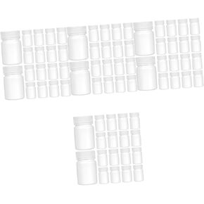 40 Pcs Medicine Bottle Travel Desk Polyethylene