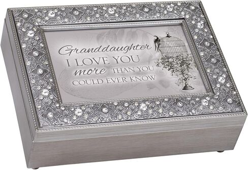 Cottage Garden Granddaughter I Love More Filigree Jewel Jewelry Music Box Plays Edelweiss in Saudi Arabia