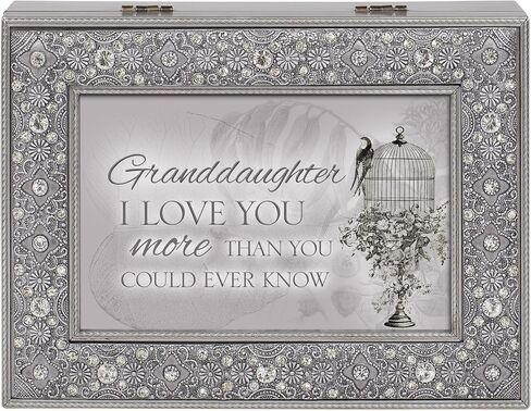 Cottage Garden Granddaughter I Love More Filigree Jewel Jewelry Music Box Plays Edelweiss in Saudi Arabia