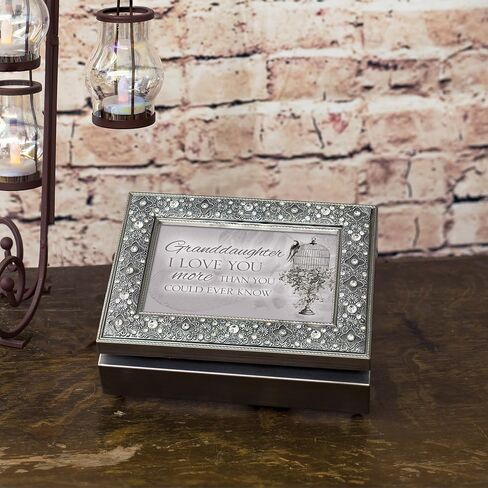 Cottage Garden Granddaughter I Love More Filigree Jewel Jewelry Music Box Plays Edelweiss in Saudi Arabia
