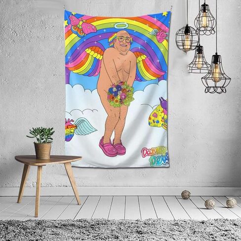 YYSY Danny-Devito نسيج فني جداري معلق لغرفة النوم وغرفة المعيشة وخلفية للحفلات وديكور السرير مقاس 60 × 40 بوصة، Danny Devito-1 in Kuwait