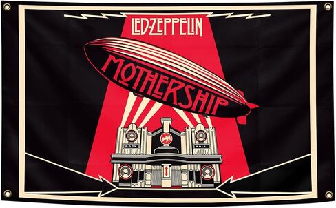 Generic Guitar Rock Band L-ed Music Album Z-eppelin Cover 3×5 Feet Wall Tapestry Is Suitable For Indoor and Outdoor Home Decoration Such As Dormitories Living Rooms Etc, red in Saudi Arabia