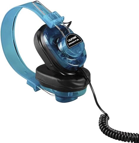 سماعات رأس كاليفون 2924AVP-BL الفاخرة أحادية الأذن، لون التوت الأزرق، عصابة رأس قابلة للتعديل تناسب الطلاب، سلك متصل بشكل دائم، قابس 1/4 بوصة يتصل بمشغلات الوسائط شائعة الاستخدام in Kuwait