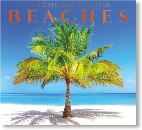 Beaches 2024 Full Size Wall Calendar for Planning, Scheduling, and Organizing in Kuwait