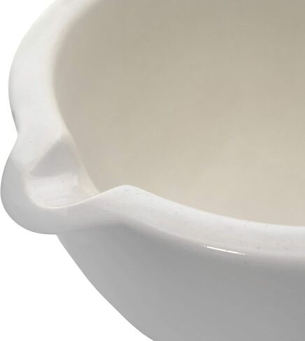 EISCO Porcelain Mortar & Pestle Set, 2oz (60ml) - Unglazed Grinding Surface - Excellent for Kitchen or Laboratory - Grinds Powdered Chemicals, Herbs & Spices - Pill Crusher - White in Saudi Arabia