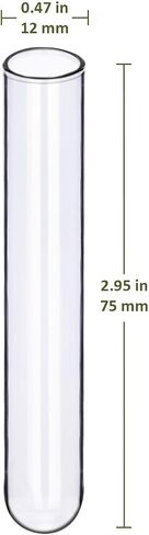 Glass Test Tubes, Pack of 100 Sturdy Round Bottom Clear Test Lab Tubes in Kuwait