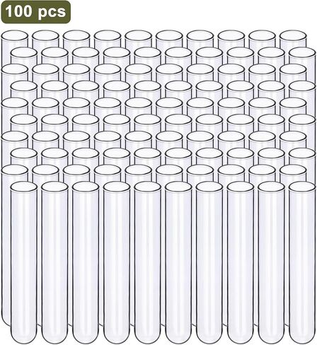 Glass Test Tubes, Pack of 100 Sturdy Round Bottom Clear Test Lab Tubes in Kuwait