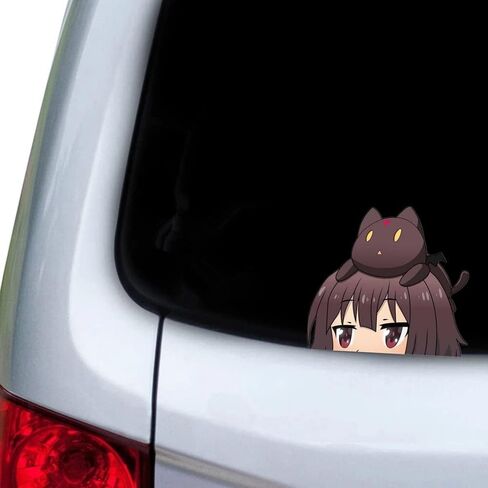 ملصق سيارة Konosuba Wizard Neko ملصق فينيل مضحك للسيارات/أجهزة الكمبيوتر المحمولة in Kuwait