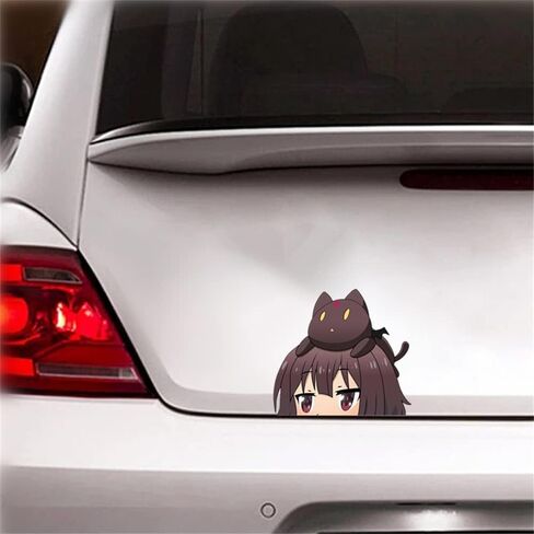 ملصق سيارة Konosuba Wizard Neko ملصق فينيل مضحك للسيارات/أجهزة الكمبيوتر المحمولة in Kuwait