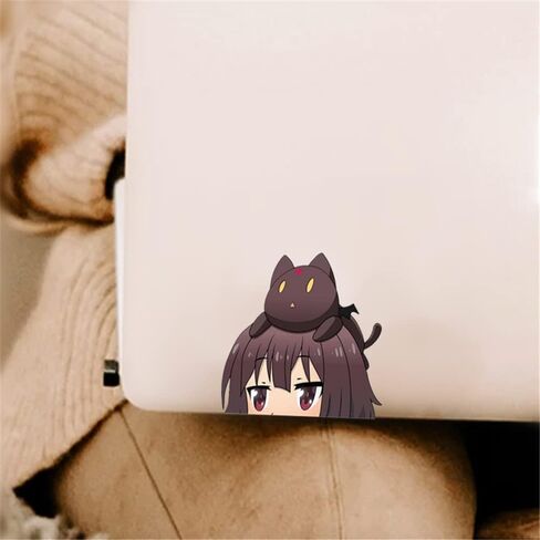 ملصق سيارة Konosuba Wizard Neko ملصق فينيل مضحك للسيارات/أجهزة الكمبيوتر المحمولة in Kuwait