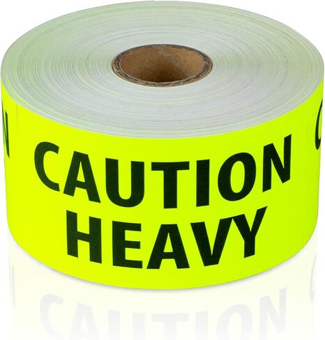 300 Caution Heavy Stickers - 2 x 4 Inches Heavy Caution Sticker for Shipping Moving Handling Heavy Alert Warning Labels, Fluorescent Neon Yellow - 1 Roll of 300 Labels in Saudi Arabia
