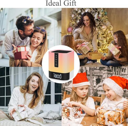 ساعة منبه بلوتوث للأطفال من وامجرا، مكبرات صوت بلوتوث 5 في 1 مع أضواء، 48 لونًا مصباح بجانب السرير يعمل باللمس، ساعة منبه للمراهقين، هدايا للفتيات المراهقات/الأولاد/الفتيات الجامعيات/الأخت/الابنة in Kuwait