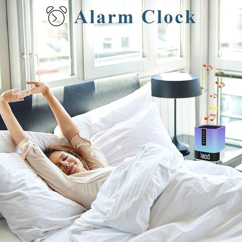 ساعة منبه بلوتوث للأطفال من وامجرا، مكبرات صوت بلوتوث 5 في 1 مع أضواء، 48 لونًا مصباح بجانب السرير يعمل باللمس، ساعة منبه للمراهقين، هدايا للفتيات المراهقات/الأولاد/الفتيات الجامعيات/الأخت/الابنة in Kuwait