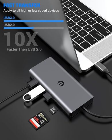 قاعدة توصيل USB C 12 في 1، موزع Tymyp USB C، 2 * 4K HDMI، VGA، 3 منافذ USB A، فتحات بطاقة SD/TF، ​​PD 100W، صوت/ميكروفون 3.5 مم، إيثرنت، متوافق مع Mac Pro/Air/ ويندوز وأجهزة الكمبيوتر المحمولة الأخرى in Kuwait