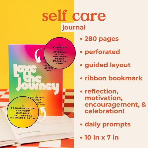 Ban.do Wellness Workbook, Guided Journal with Over 280 Pages, Mindfulness Journal Includes Sections on Goals/Exploration/Action/Relaxation and Daily Check-ins, Feel Your Best (Pink) in Kuwait