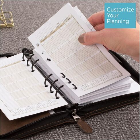 AT-A-GLANCE Simulated Leather Undated Starter Set, 43184 DAY-TIMER, Desk Size, Distressed Brown (031-0140-04) in Saudi Arabia