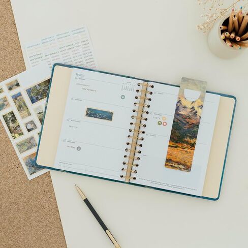 Kokonote Japanese Art Planner 2024-2025 | 17 Months Academic Planner Week To View | August 2024 - December 2025 | Planner 2024-2025 Daily Weekly and Monthly | Weekly Academic Planner in Saudi Arabia