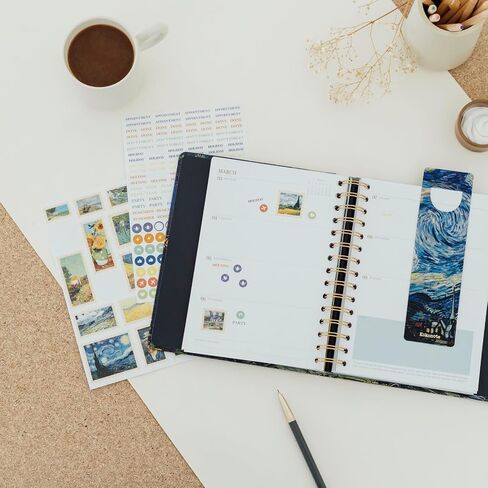 Kokonote Japanese Art Planner 2024-2025 | 17 Months Academic Planner Week To View | August 2024 - December 2025 | Planner 2024-2025 Daily Weekly and Monthly | Weekly Academic Planner in Saudi Arabia