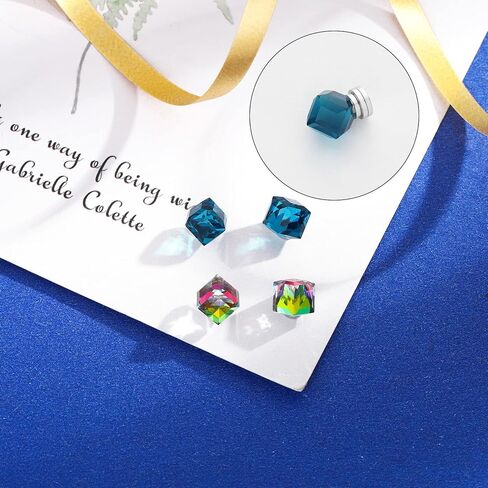 NEWITIN 6 أزواج من الأقراط المغناطيسية للرجال من الفولاذ المقاوم للصدأ الأقراط المغناطيسية للرجال مشبك على الأقراط غير المثقوبة المرصعة بأحجار الزركونيا المكعبة الماس المغناطيسي in Kuwait