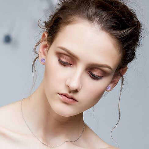 NEWITIN 6 أزواج من الأقراط المغناطيسية للرجال من الفولاذ المقاوم للصدأ الأقراط المغناطيسية للرجال مشبك على الأقراط غير المثقوبة المرصعة بأحجار الزركونيا المكعبة الماس المغناطيسي in Kuwait