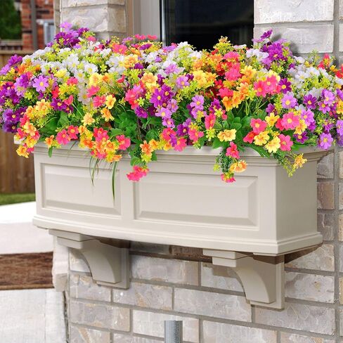 EverWin Artificial Fake Flowers for Decoration Table Centerpieces - Silk Faux Flowers Daisies Colorful Flowers Bouquets with Stems for Table Centerpieces Decoration Outdoors - 6 Bundles in Saudi Arabia