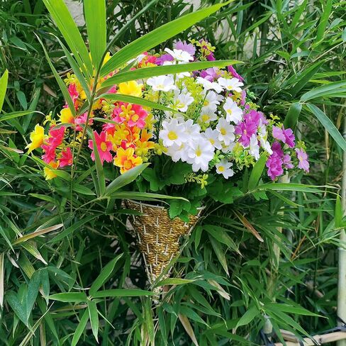 EverWin Artificial Fake Flowers for Decoration Table Centerpieces - Silk Faux Flowers Daisies Colorful Flowers Bouquets with Stems for Table Centerpieces Decoration Outdoors - 6 Bundles in Saudi Arabia