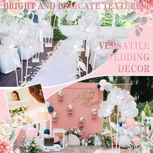 Hotop 1 Set 5.5 ft Wedding Giant Flowers Decorations Huge Artificial Flowers with Standing Base Wedding Decorations for Reception Artificial Banquet for Outdoor Ceremony Church (Colorful) in Saudi Arabia
