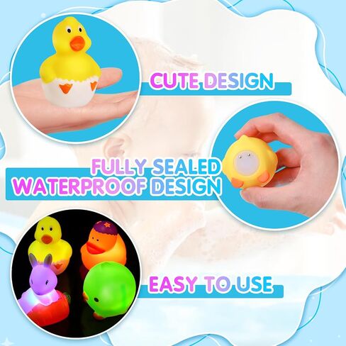 6 Pcs Bath Toys for Kids Ages 3 5 8, Floating Light up Bath Toys, Summer Toys Pool Toys Water Toys for Kids 1-3, Baby Bath Toys for Boys Girls, Bathtub Swimming Party Favor in Saudi Arabia