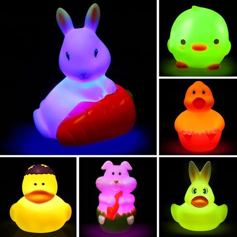 6 Pcs Bath Toys for Kids Ages 3 5 8, Floating Light up Bath Toys, Summer Toys Pool Toys Water Toys for Kids 1-3, Baby Bath Toys for Boys Girls, Bathtub Swimming Party Favor in Saudi Arabia