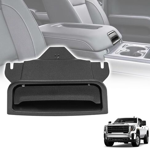 Center Console Armrest Lid Latch fit for Chevy Suburban Silverado Tahoe GMC Sierra Yukon 2014-2020,Center Console Armrest Lid Lock,22861304 22792217,Chromed Silver Lid in Saudi Arabia