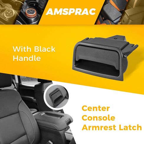 Center Console Armrest Lid Latch fit for Chevy Suburban Silverado Tahoe GMC Sierra Yukon 2014-2020,Center Console Armrest Lid Lock,22861304 22792217,Chromed Silver Lid in Saudi Arabia