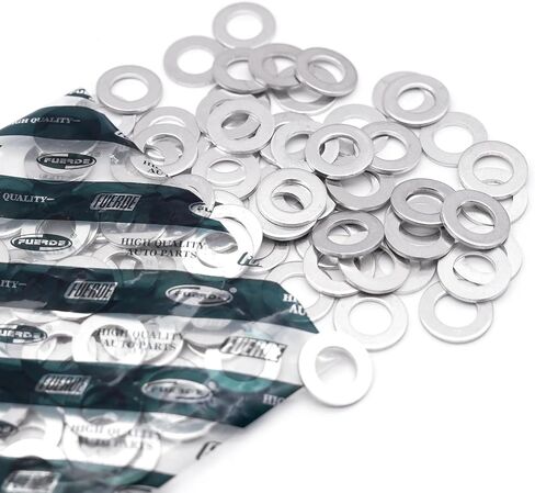 50PCS Aluminum Oil Drain Plug Gasket Washer Crush Seal 14mm Gasket Replaces for OEM 94109-14000 for Honda Civic Accord CRV Accord, Acura, Civic, Ridgeline, Odyssey, CR-V, Pilot, Fit, Element in Saudi Arabia