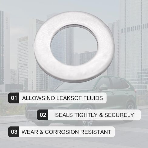 50PCS Aluminum Oil Drain Plug Gasket Washer Crush Seal 14mm Gasket Replaces for OEM 94109-14000 for Honda Civic Accord CRV Accord, Acura, Civic, Ridgeline, Odyssey, CR-V, Pilot, Fit, Element in Saudi Arabia