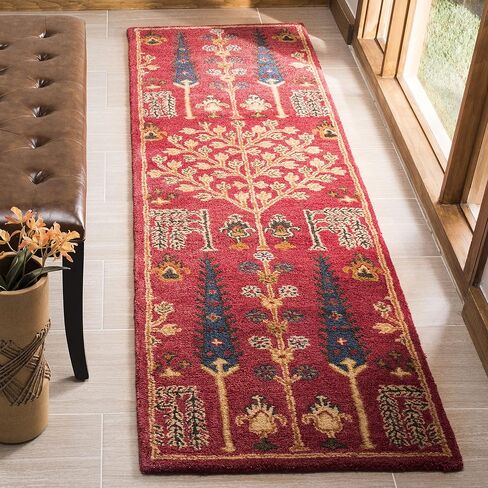 SAFAVIEH Heritage Collection Accent Rug - 2' x 3', Red & Multi, Handmade Traditional Oriental Wool, Ideal for High Traffic Areas in Entryway, Living Room, Bedroom (HG418Q) in Saudi Arabia