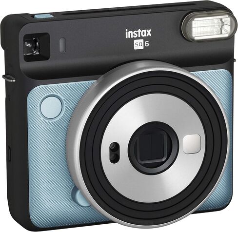 Fujifilm Instax Square SQ6 Instant Film Camera Bundle with Fuji-Film Instax Square Twin Pack Instant Film (20 Exposures) + Cleaning Kit + More Accessoires - Aqua Blue in Saudi Arabia