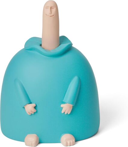 ديكور مكتب مثير للاهتمام بالإصبع الأوسط، ديكور طاولة الإصبع المبتسم، ديكور منزلي فريد وممتع، منحوتة مكتبية (أزرق) in Kuwait