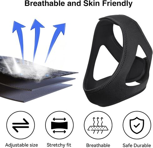 Anti Snoring Chin Strap Mouth,Effective Chin Strap for Snoring, Stop Snoring Head Strap for Men and Women in Saudi Arabia
