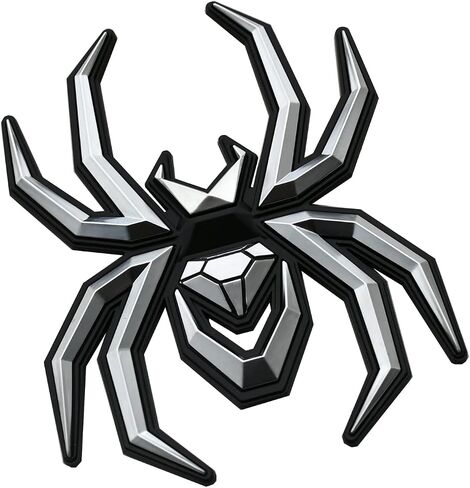 1pc Custom New Spider Emblems 3D Fender Rear Door Badges Sticker Replacement for F-150 Silverado Sierra RAM Black Widow Edition (Chrome) in Saudi Arabia