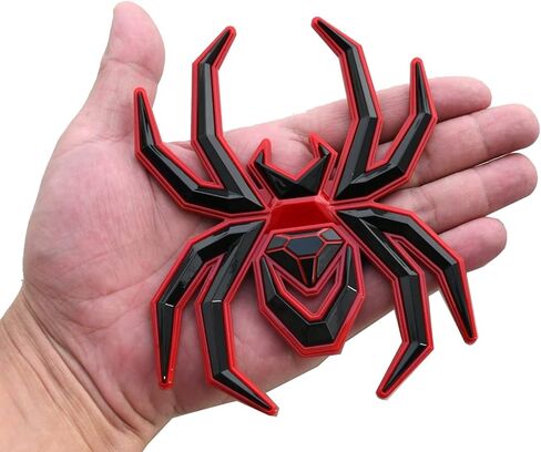 1pc Custom New Spider Emblems 3D Fender Rear Door Badges Sticker Replacement for F-150 Silverado Sierra RAM Black Widow Edition (Chrome) in Saudi Arabia