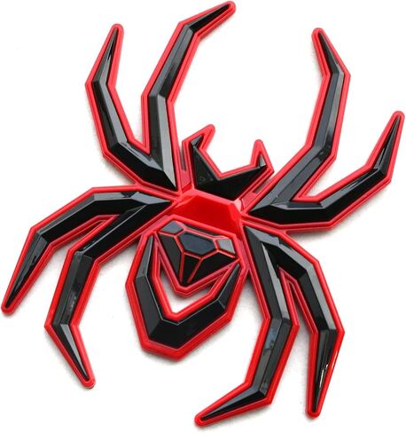 1pc Custom New Spider Emblems 3D Fender Rear Door Badges Sticker Replacement for F-150 Silverado Sierra RAM Black Widow Edition (Chrome) in Saudi Arabia