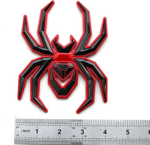 1pc Custom New Spider Emblems 3D Fender Rear Door Badges Sticker Replacement for F-150 Silverado Sierra RAM Black Widow Edition (Chrome) in Saudi Arabia
