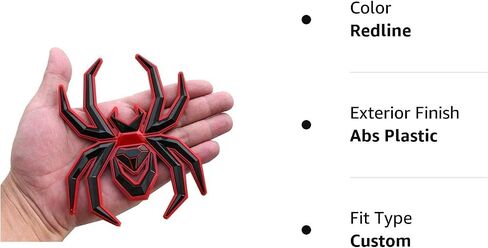 1pc Custom New Spider Emblems 3D Fender Rear Door Badges Sticker Replacement for F-150 Silverado Sierra RAM Black Widow Edition (Chrome) in Saudi Arabia
