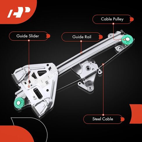 A-Premium Power Window Regulator without Motor Replacement for Cadillac CTS 2003-2007 Rear Left Driver Side in Saudi Arabia