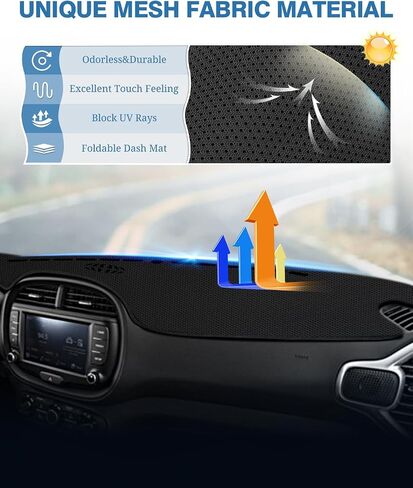 FIILINES Dash Cover Compatible with 2014 2015 2016 2017 2018 2019 Kia Soul Dashboard Cover Sunshade Soul Accessories Dashboard Mat Nonslip Mesh Protector No Glare in Saudi Arabia