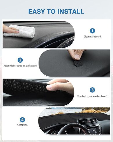 FIILINES Dash Cover Compatible with 2014 2015 2016 2017 2018 2019 Kia Soul Dashboard Cover Sunshade Soul Accessories Dashboard Mat Nonslip Mesh Protector No Glare in Saudi Arabia