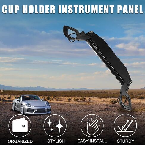 Cup Holder for Porsche Boxster Practical No.99155219401 | Instrument Panel Drink Holder Black 1 Pcs in Saudi Arabia