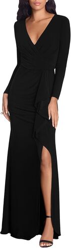 Betsy & Adam Women's Size Long Sleeve Stretchy Formal Dress (Available in Plus) in Kuwait