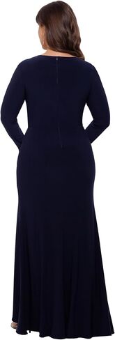 Betsy & Adam Women's Size Long Sleeve Stretchy Formal Dress (Available in Plus) in Kuwait